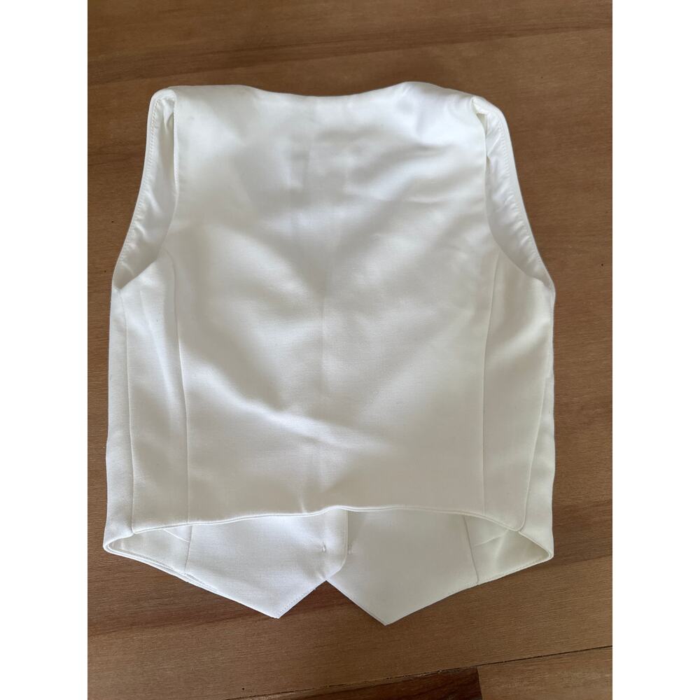 Christian Lacroix XS cream tailored vest cream distinct ornate gold buttons - Picture 5 of 5